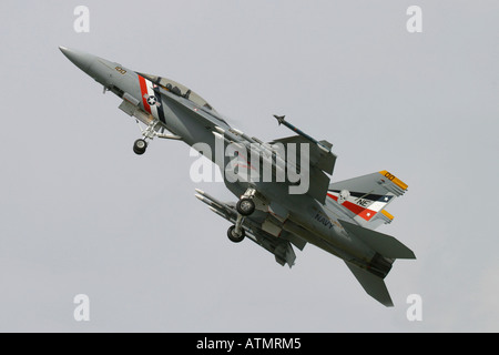 USA - Navy Boeing F/A-18F Super Hornet at Farnborough Airshow 2004 UK Stock Photo
