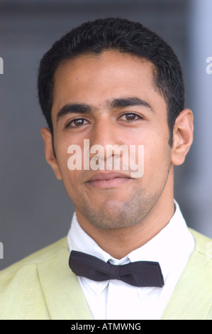 Egyptian waiter at cafe in Alexandria Egypt Stock Photo