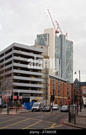 a junction on great eastern street in shoreditch, london Stock Photo