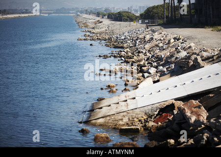 Boat Launch into Ballona Creek in Playa del Rey, Los Angeles County, California USA