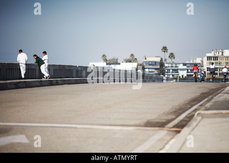 Ballona Creek Bridge in Playa del Rey, Los Angeles County, California USA