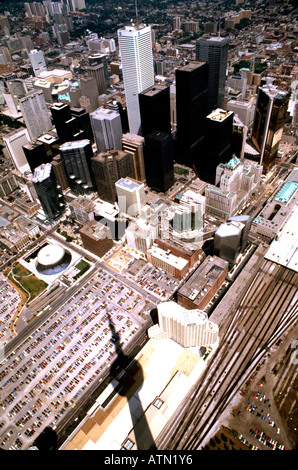 Aerial view of the CN tower Toronto Ontario Stock Photo - Alamy