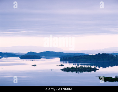Loch Lomond and the Trossachs National Park, Scotland, UK. East across Loch Lomond from above Ness Stock Photo