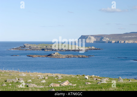 Eiean Hoan and Whiten  Head Loch Eriboll, Sutherland.   XPL 3884-371 Stock Photo