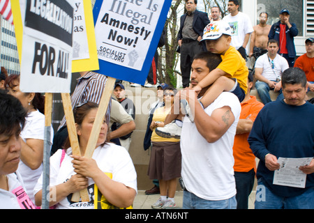 Immigration rally Chicago Illinois Stock Photo