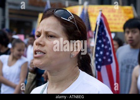 Chicago Illinois immigration rally Stock Photo