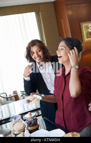 Two businesswomen smiling Stock Photo
