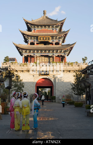 Dali Ancient City, Wu Hua Tower, Yunnan Province, China Stock Photo