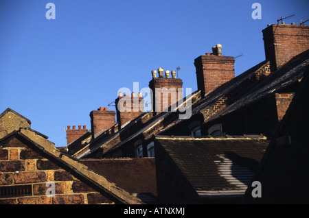 Row Of Terraced Houses Stoke-on-Trent Stock Photo