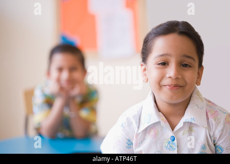 Portrait of a smiling happy schoolgirl Stock Photo - Alamy