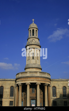 Top of St Mary's parish church in Marylebone London Stock Photo