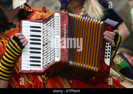 sweeps festival morris traditional dancers dancing Stock Photo