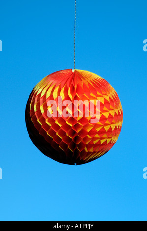 Paper sphere made from concertina paper Stock Photo