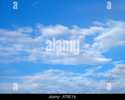 White clouds against blue sky Stock Photo