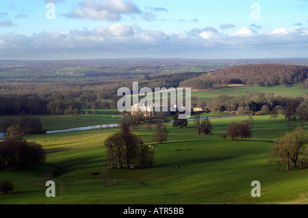 Longleat House and estate viewed from Heavens Gate Wiltshire England UK Stock Photo