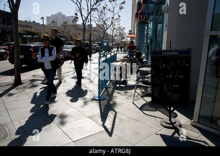 Santa Monica boulevard cafe Stock Photo