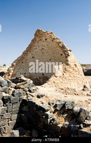 Half collapsed Mud and straw Beehive houses of northern Syria, Middle East. DSC 6205 Stock Photo