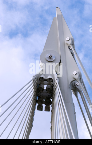 london eye, millenium, wheel, abstract, blue sky, clouds, london, attraction Stock Photo