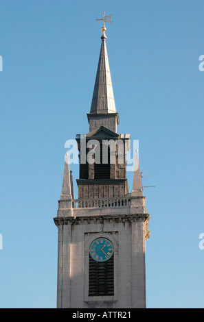 The spire of the church of  St Lawrence Jewry-Next-Guildhall. Stock Photo