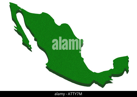 Outline map of Mexico Stock Photo