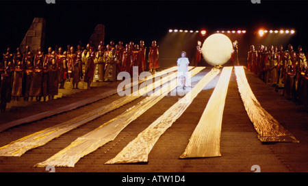 The Opera Aida by Giuseppe Verdi set in Egypt to celebrate the opening of Khedivial Opera House in Cairo. Theatre Culture History Performance Act Stock Photo