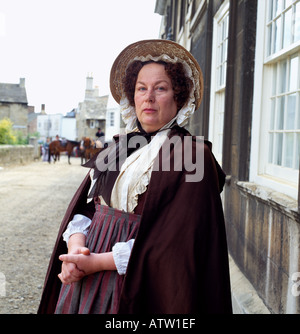 Pam Ferris as Mrs. Dollop in George Eliot's literature masterpiece Middlemarch filmed in Stamford in Lincolnshire in England in Great Britain in UK Stock Photo