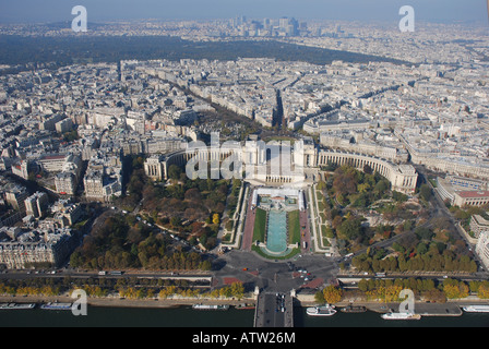 View of Paris from the Eiffel Tour, France. Stock Photo