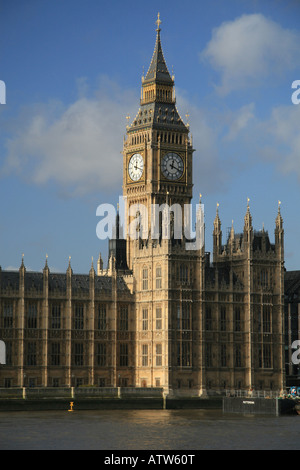 The Elizabeth Tower at the Palace of Westminster, London often called Big Ben. Stock Photo