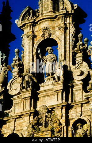 Detail of Santiago De Compostela Cathedral, Galicia, Spain Stock Photo