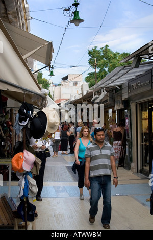 Shopping in Monastiraki Flea Market, Athens Stock Photo