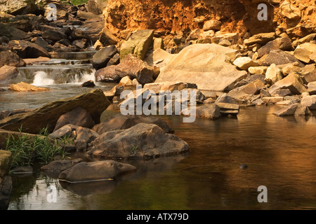 Scenic View at Johnnies Creek along Little River Little River Canyon National Preserve Alabama Stock Photo