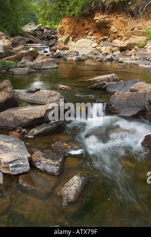 Scenic View at Johnnies Creek along Little River Little River Canyon National Preserve Alabama Stock Photo