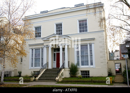 Large Regency Mansion attractively renovated as doctor s surgery Pittville Cheltenham UK Stock Photo