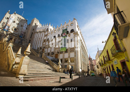 MEXICO Guanajuato University of Guanajuato building Lascurain de Retana street Stock Photo