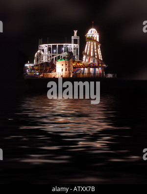 Brighton Pier funfair Stock Photo