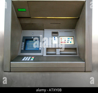 RBS royal bank scotland cash point machine automated automatic money dispencer Stock Photo