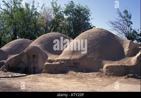 Old domed mud houses in Kashan, Iran Stock Photo