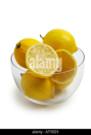 Bowl of Lemons Stock Photo