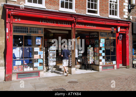 Cambridge university town Trinity Street Post Office store Stock Photo