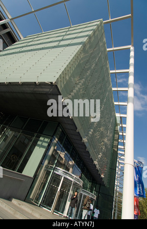 Vertical wide angle of the outside of the Imperial College London on a bright sunny day Stock Photo