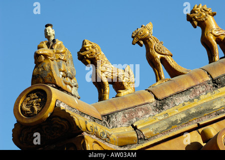 Roof detail at Forbidden City Beijing China. 03-Mar-2008 Stock Photo