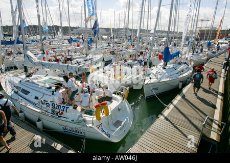 Yacht Haven Cowes Week Isle of Wight England UK  Great Britain Stock Photo