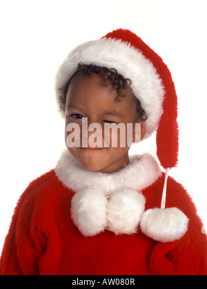 Portrait of Santa Claus winking Stock Photo - Alamy