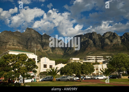 Camps Bay with the 12 Apostles near Cape Town South Africa near sunset Stock Photo