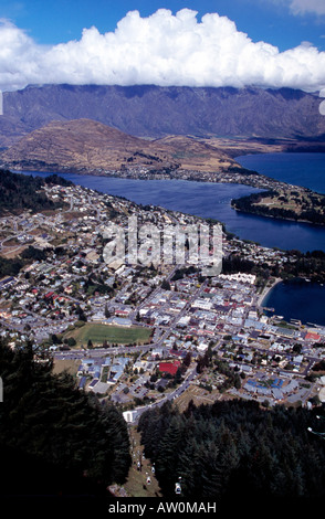 View from Bob's Peak, Queenstown, New Zealand Stock Photo