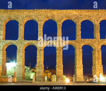 Arches of Segovia Aqueduct Spain Stock Photo