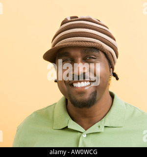 Handsome man in hat. Stock Photo
