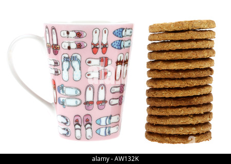 Mug with Hob Nob Biscuits Stock Photo