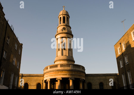 St Marys Church in London England at sunset Stock Photo