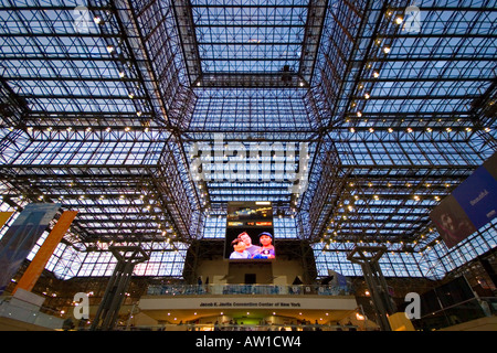 Interior roof structure detail Jacob K Javits Convention Center New York NY NYC USA JMH1947 Stock Photo